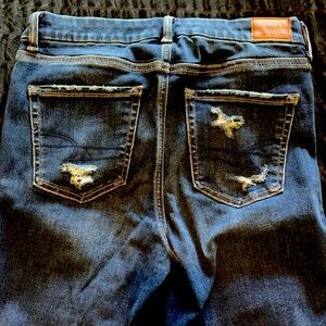 American Eagle Ripped High-Rise Skinny Jeans - Size 8